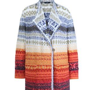 IVKO Jacquard Coatigan Ornament Pattern NWT Large (40/42) RED Style #222704.045